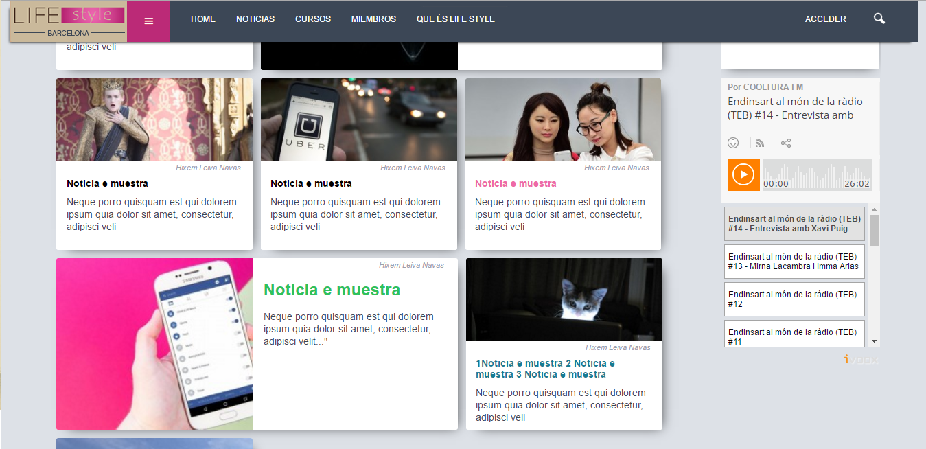 Portal de noticias y formación online life Style Barcelona